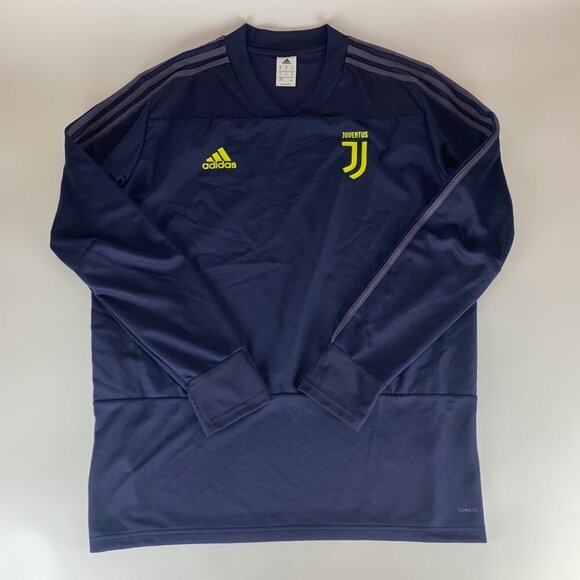 Juventus FC Navy Blue Adidas Climalite Long Sleeve Goalkeeper Jersey Mens XL - Picture 1 of 6